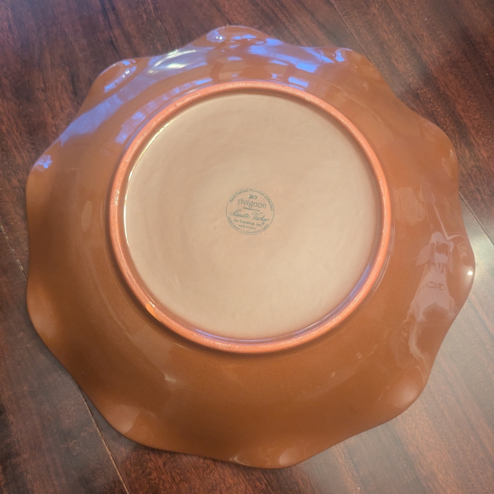 Avignon Provence Centerpiece Bowl Multicolor Glazed Stoneware - Picture 3 of 6